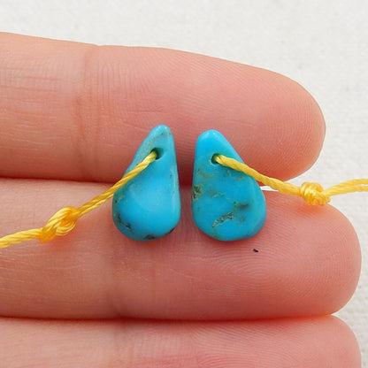 Natural Turquoise  Earring Beads 15x8x3mm, 1.0g