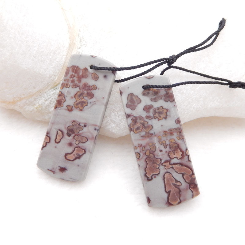 Natural Chohua Jasper Earring Beads 34x13x3mm, 7.7g