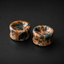 Natural Petrified Wood Opal Double Concave Gauges, Teal Earthy Plugs, Double Flare Stone Plugs, Custom Sizes Available