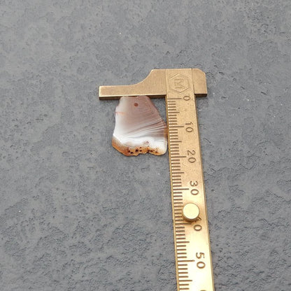 天然疯狂蕾丝玛瑙宝石耳环一对，20x17x4 毫米，4.73 克