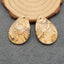 Natural Picture Jasper Earring Beads 30*21*4mm, 7.8g