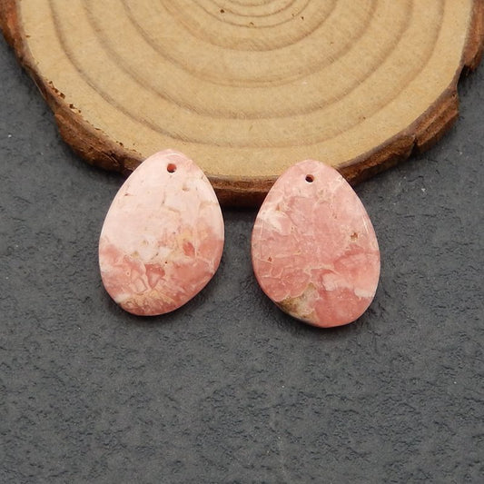 Natural Argentina Rhodochrosite Earring Beads 21*15*4mm, 6.1g