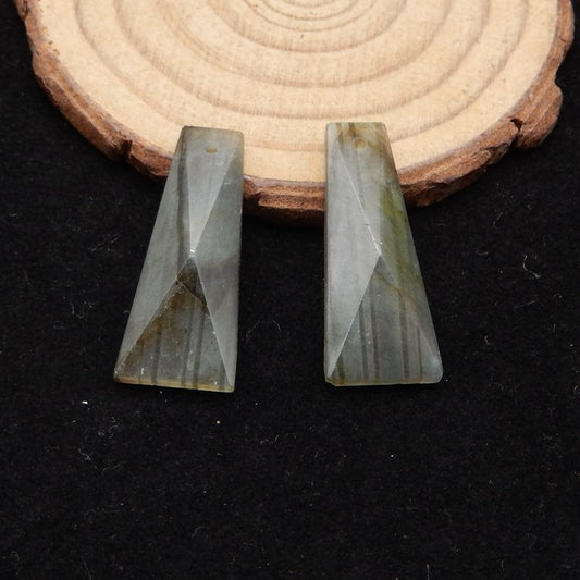 Natural Labradorite Earring Beads 29*12*5mm, 5.4g