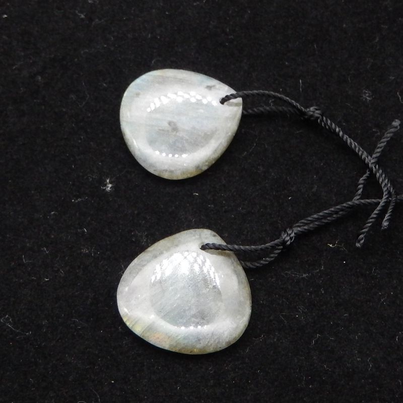 天然拉长石泪珠耳环一对，用于制作耳环的石头，18x3 毫米，3.3 克