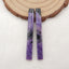 Paire de boucles d'oreilles longues Howlite, pierre pour la fabrication de boucles d'oreilles, 56x4mm, 5.6g