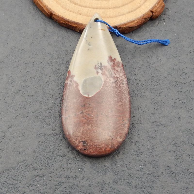 Natural Chohua Jasper Pendant Bead 61x27x7mm, 18g