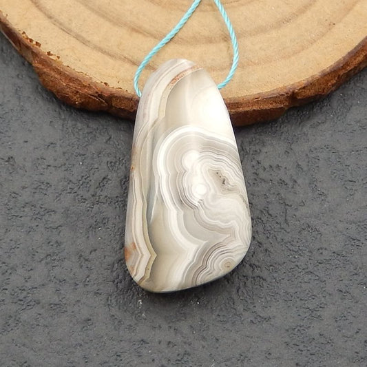 Natural Crazy Lace Agate Pendant Bead 29x16x8mm, 6.3g