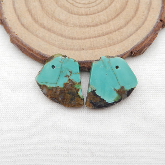 Natural Turquoise Earring Beads 19X16X2mm, 2.7g