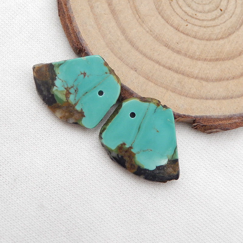 Natural Turquoise Earring Beads 19X16X2mm, 2.7g