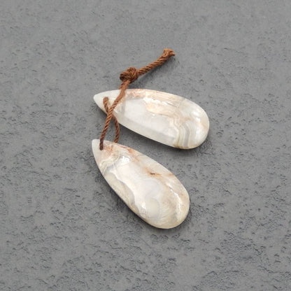 Natural Crazy Lace Agate Earring Beads 29x10x5mm, 4.3g