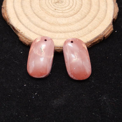Natural Red Creek Jasper Earring Beads 24*13*4mm, 4.6g