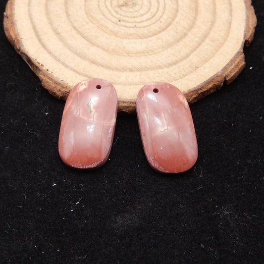Natural Red Creek Jasper Earring Beads 24*13*4mm, 4.6g