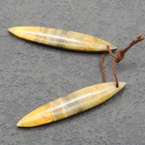 Natural BumbleBee Jasper Earring Beads 49*9*4mm, 5.8g