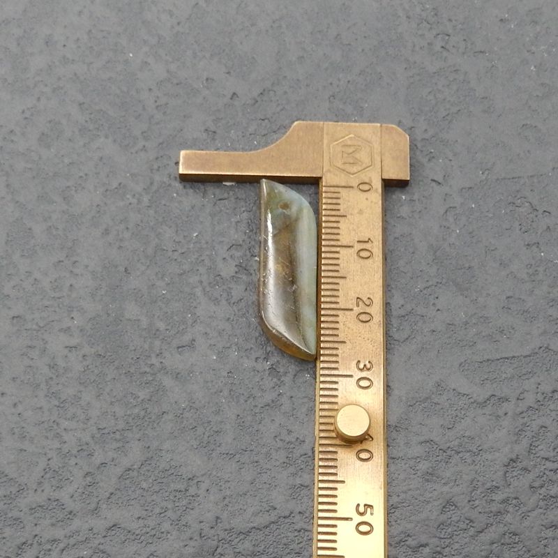 Perle pendentif en labradorite, 28x8x4mm, 2.2g