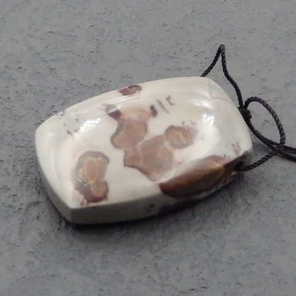 Perle pendentif en pierre gemme naturelle Chohua Jasper, 38x25x10mm, 18.5g