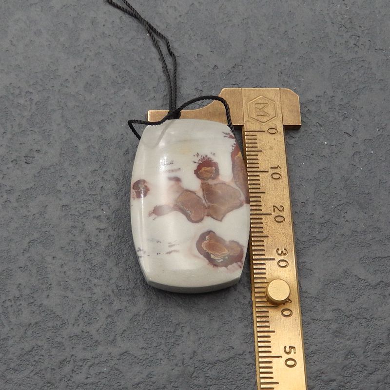 Perle pendentif en pierre gemme naturelle Chohua Jasper, 38x25x10mm, 18.5g