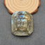 Natural Labradorite Carved Buddha Cabochon 43x36x10mm, 24.8g