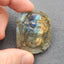 Natural Labradorite Carved Buddha Cabochon 43x36x10mm, 24.8g