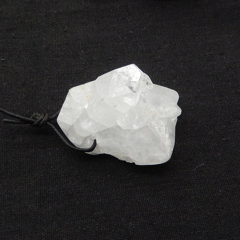 Natural Druzy Quartz Pendant Bead 47x36x29mm, 54.2g