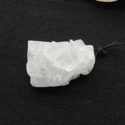 Natural Druzy Quartz Pendant Bead 47x36x29mm, 54.2g