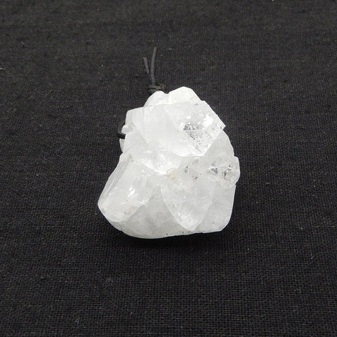 Natural Druzy Quartz Pendant Bead 47x36x29mm, 54.2g