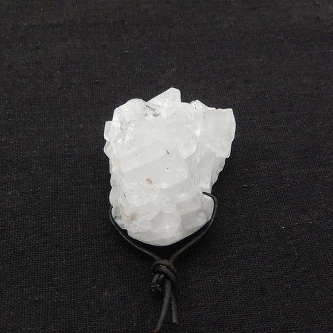 Natural Druzy Quartz Pendant Bead 47x36x29mm, 54.2g