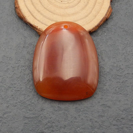 Natural Red Agate Pendant Bead 50x40x6mm, 24.2g