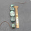 5 PCS Natural Turquoise Pendant Beads 26x19x10mm, 15x13x7mm, 24.1g