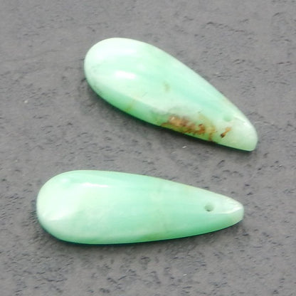 Natural Chrysoprase Earring Beads 24*10*4mm, 2.7g