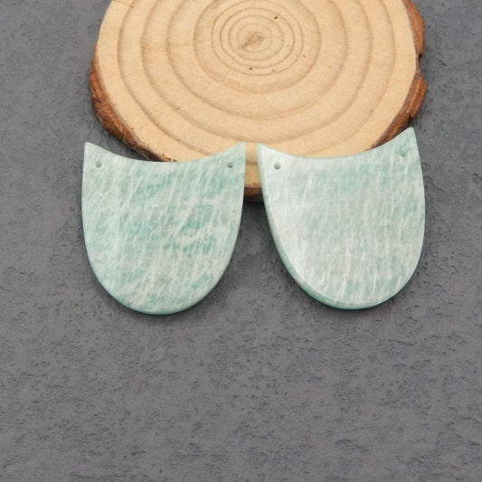 Natural Amazonite Earring Beads 32*30*3mm, 12.6g
