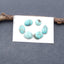 6 PCS Natural Turquoise Cabochons 10*10*3mm, 15*10*4mm 6g