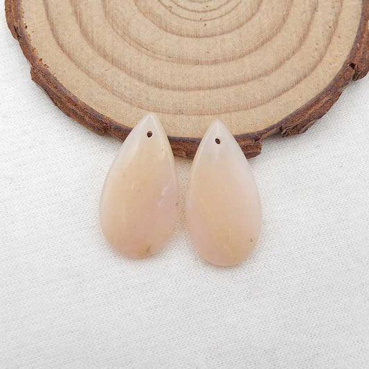 Natural Pink Opal Earring Beads 23X12X4mm, 3.1g