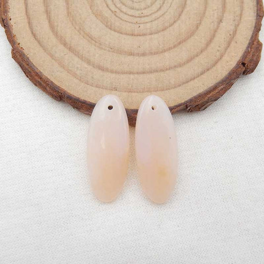 Natural Pink Opal Earring Beads 25x10x4mm, 2.8g