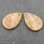 Natural Picture Jasper 宝石耳环一对，30x20x5mm，8.81g