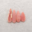 4 PCS Natural Argentina Rhodochrosite Cabochons,24x8x5mm,17x8x3mm,2.8g