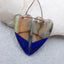 Intarsia of Labradorite and Lapis Lazuli Earring Beads 36*18*5mm, 10.2g