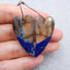 Intarsia of Labradorite and Lapis Lazuli Earring Beads 36*18*5mm, 10.2g