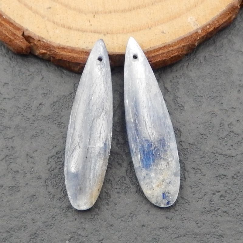 Natural Blue Kyanite Earring Beads 33x9x3mm, 4.7g