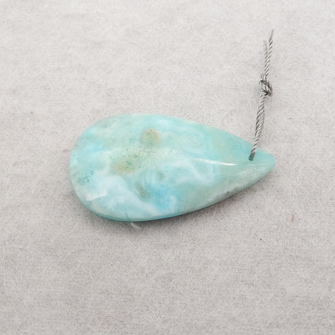 1 SET Natural Hemimorphite Gemstone Earrings Beads and Gemstone Pendant,Semi-Precious Gemstones for Jewelry Making,27x10x4mm,3.5g,37x22x6mm,6.9g