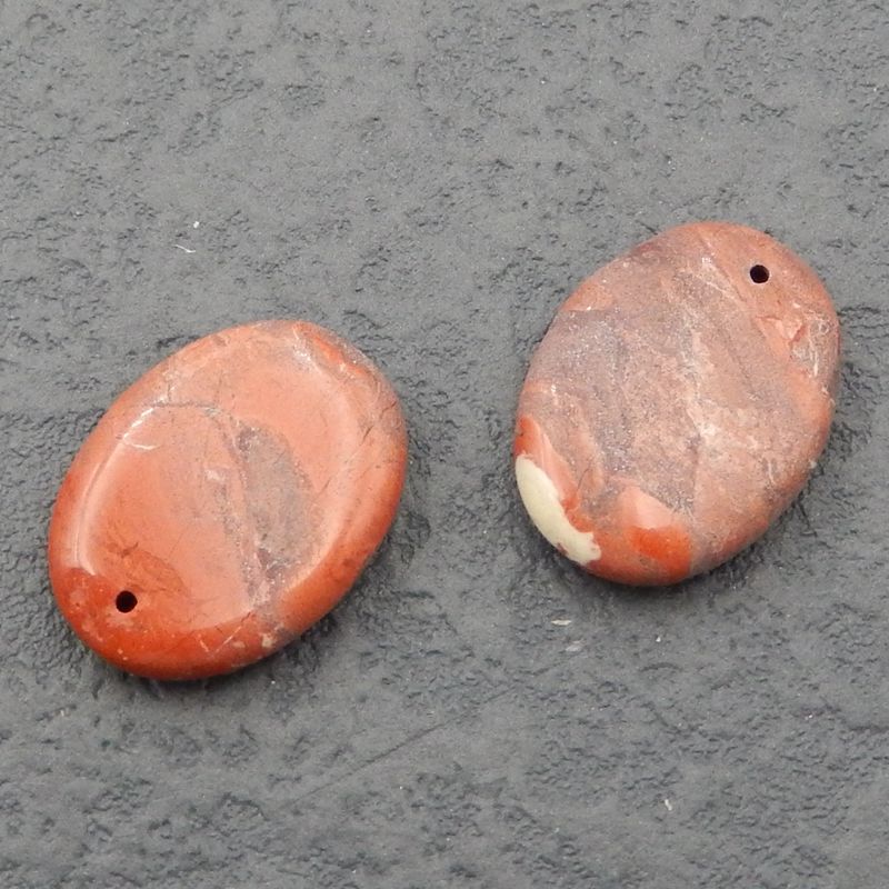 Paire de boucles d'oreilles en pierres précieuses naturelles de la rivière Rouge, 20x15x5 mm, 5,5 g