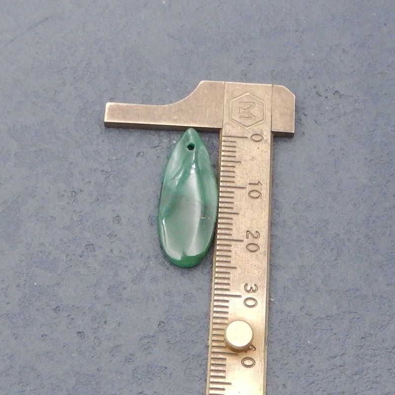 Natural Buddstone (African Jade) Earring Beads 26*10*3mm, 3.3g