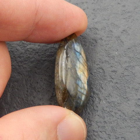 Natural Labradorite Cabochon 33x18x7mm, 6g