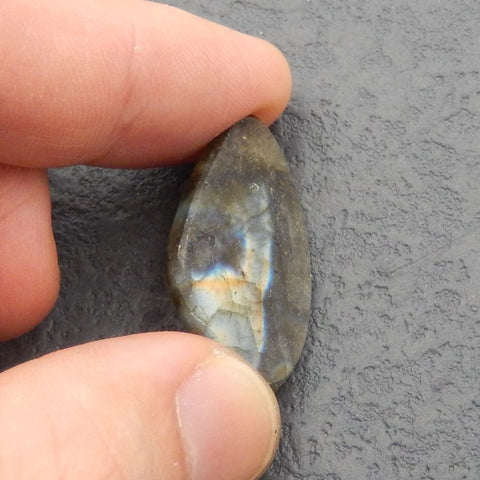 Natural Labradorite Cabochon 33x18x7mm, 6g