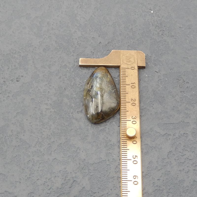 Natural Labradorite Cabochon 33x18x7mm, 6g