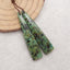 New 1 Pair Natural African Turquoise Gemstone Earring Beads, Drilled Gemstone Pair, 41×9×3mm, 4.4g