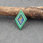 Intarsia of Opal and Malachite Cabochon 16x9x2mm, 0.7g