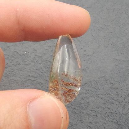 Natural Ghost Quartz Cabochon 29x15x11mm, 7.5g