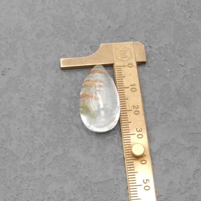 Natural Ghost Quartz Cabochon 29x15x11mm, 7.5g