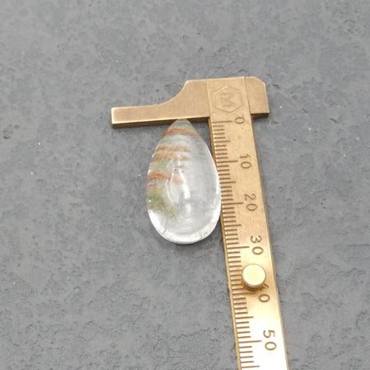 Natural Ghost Quartz Cabochon 29x15x11mm, 7.5g