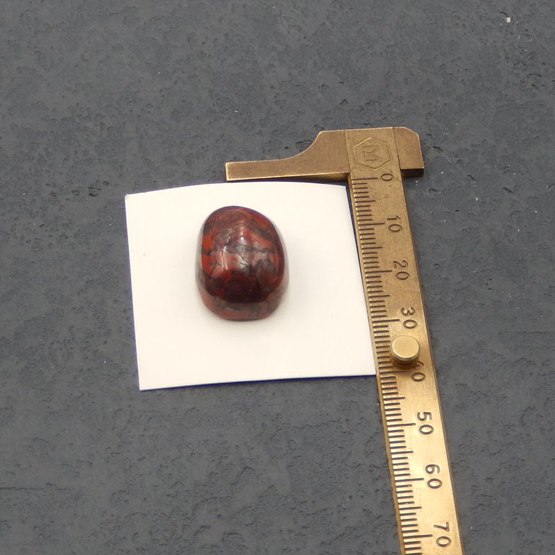 天然战国红玛瑙宝石凸圆形，20x16x11mm，7.1g
